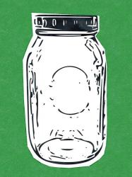 Pop Art Mason Jar - Green | Obraz na stenu