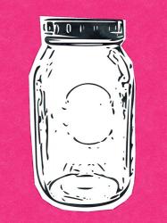 Pop Art Mason Jar - Hot Pink | Obraz na stenu