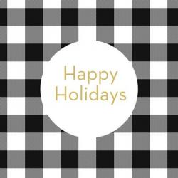 Happy Holidays Plaid | Obraz na stenu