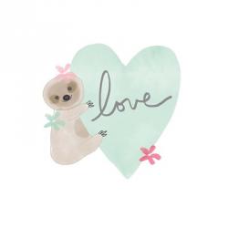 Sloth Love Mint | Obraz na stenu