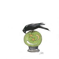 Crystal Ball Raven | Obraz na stenu