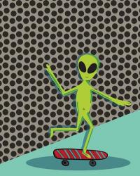 Skating Alien | Obraz na stenu