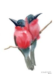 Red Bird Buddies | Obraz na stenu