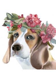 Flower Crown Puppy | Obraz na stenu