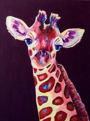 Purple Giraffe | Obraz na stenu