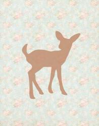 Fawn on Floral | Obraz na stenu