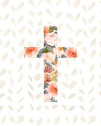 Orange Floral Cross | Obraz na stenu