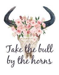 Pink Floral Bull Skull | Obraz na stenu