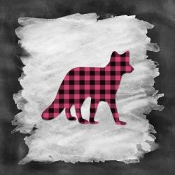 Pink Plaid Fox | Obraz na stenu