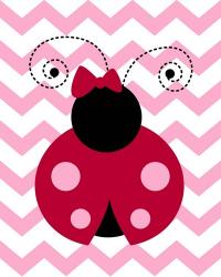 Ladybug Chevron | Obraz na stenu