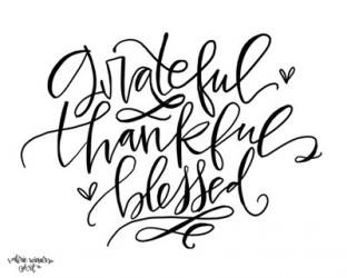 Grateful Thankful Blessed | Obraz na stenu