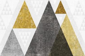 Mod Triangles I Gold | Obraz na stenu