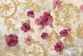 Elegant Fresco Gold Floral | Obraz na stenu