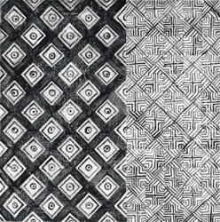 Maki Tile II BW | Obraz na stenu