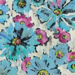 Graphic Pink and Blue Floral I | Obraz na stenu