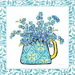 Floral Teacup IV Vine Border | Obraz na stenu