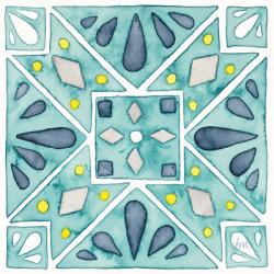 Garden Getaway Tile IX Teal | Obraz na stenu