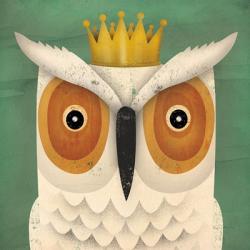 White Owl with Crown | Obraz na stenu