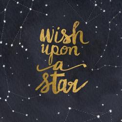 Starry Words Gold - Wish Upon A Star | Obraz na stenu