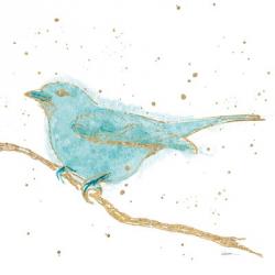 Gilded Bird I Teal | Obraz na stenu