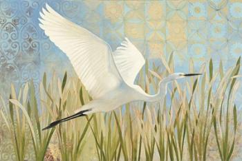 Snowy Egret in Flight v2 | Obraz na stenu
