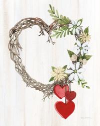 Rustic Valentine Heart Wreath II | Obraz na stenu