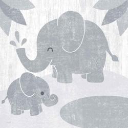 Safari Fun Elephant Gray no Border | Obraz na stenu