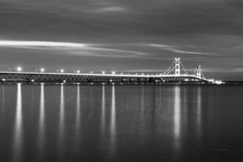 Mackinac Bridge BW | Obraz na stenu