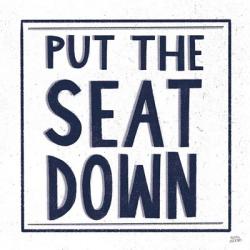 Put the Seat Down Navy | Obraz na stenu