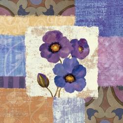 Tiled Poppies II - Purple | Obraz na stenu