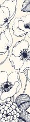 Navy Pen and Ink Flowers III Crop | Obraz na stenu