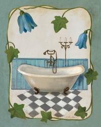 Bell Flower Bath I on Ivory | Obraz na stenu