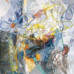 Blue and Sienna Abstract | Obraz na stenu