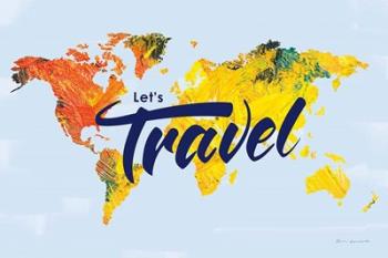 Lets Travel World Map | Obraz na stenu