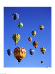 Low angle view of hot air balloons rising, Albuquerque International Balloon Fiesta, Albuquerque, New Mexico, USA | Obraz na stenu