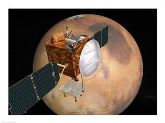 NASA's Mars Telecommunications Orbiter in Flight Around Mars | Obraz na stenu