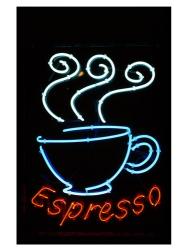 Glowing Neon Sign of an Espresso Coffee Cup | Obraz na stenu