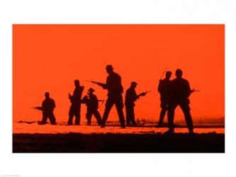 Silhouette of army soldiers, US Military Special Forces | Obraz na stenu