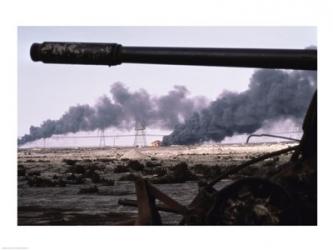 Kuwait: An Oil Field Set  Ablaze | Obraz na stenu