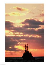 Silhouette of the USS Deyo | Obraz na stenu