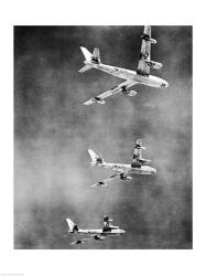 Low angle view of three fighter planes in flight, B-47 Stratojet | Obraz na stenu