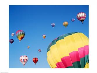 Low angle view of hot air balloons in the sky, Albuquerque, New Mexico, USA | Obraz na stenu