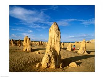 Rock formations in the desert, The Pinnacles Desert, Nambung National Park, Australia | Obraz na stenu