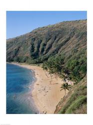 High angle view of a bay, Hanauma Bay, Oahu, Hawaii, USA | Obraz na stenu