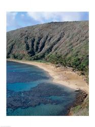 High angle view of a bay, Hanauma Bay, Oahu, Hawaii, USA | Obraz na stenu